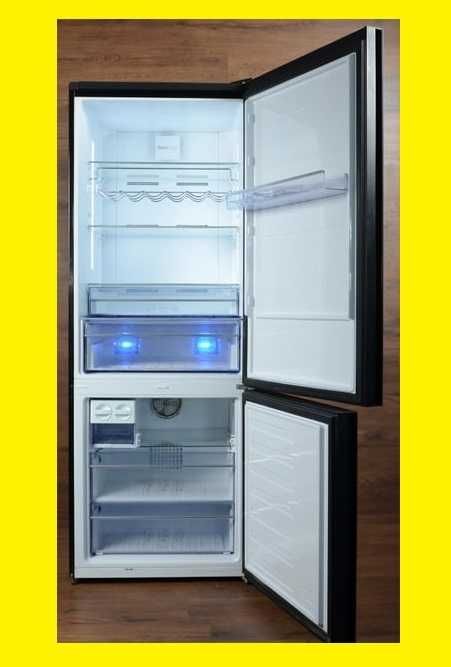 Холодильник черное стекло Beko K70520NEG No Frost h 190см ширина 70,00
