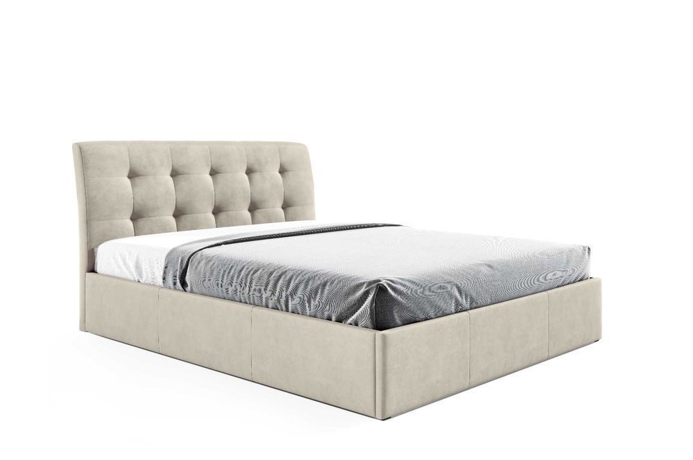 Łóżko tapicerowane ALOA + stelaż, pojemnik 90/120/140/160/180x200