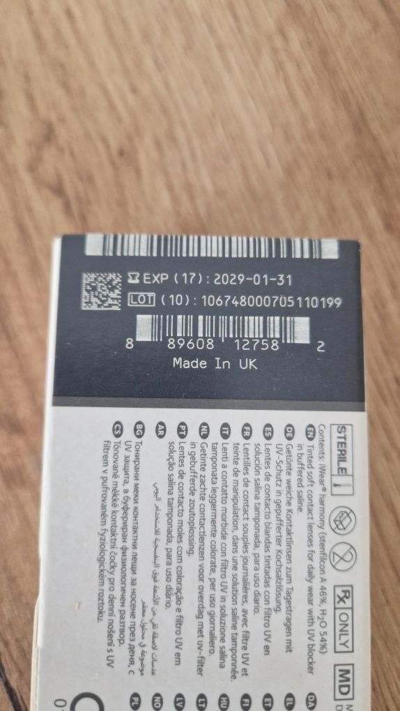 iWear harmony to jednodniowe silikonowo-hydrożelowe soczewki (+2.75)