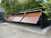 Garaż blaszany, hala 9x5.5 + pomieszczenie gospodarcze 2x5.5. Antracyt