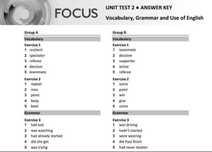 Focus 3 second edition Unit test відповіді гдз