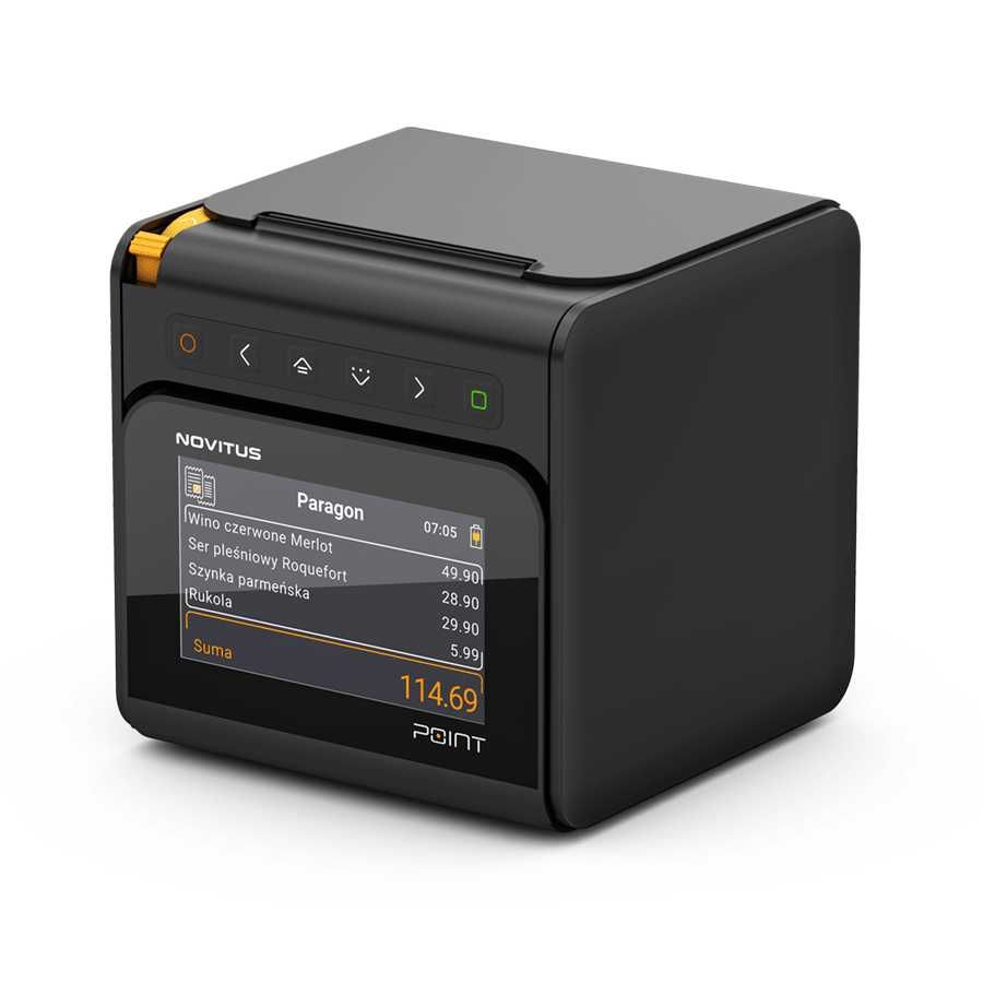 Drukarka fiskalna  NOVITUS POINT 3" 80mm czarna LAN WIFI E-PARAGONY