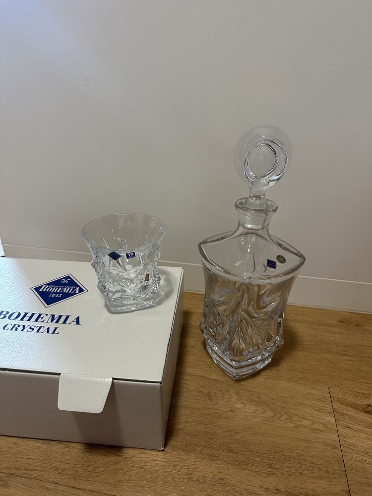 szklanki i karafka Bohemia Crystal JIHLAVA 800 300ml kryształy whisky