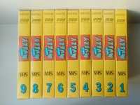 Cassetes VHS Muzzy n.1 a 9 curso de inglês 1988