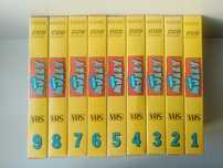 Cassetes VHS Muzzy n.1 a 9 curso de inglês 1988