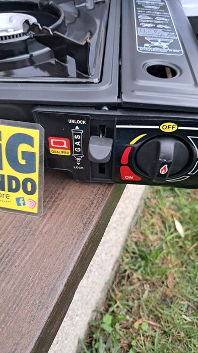 Fogão de Campismo a Gás Portátil, para cartuxo ou  botija com mala