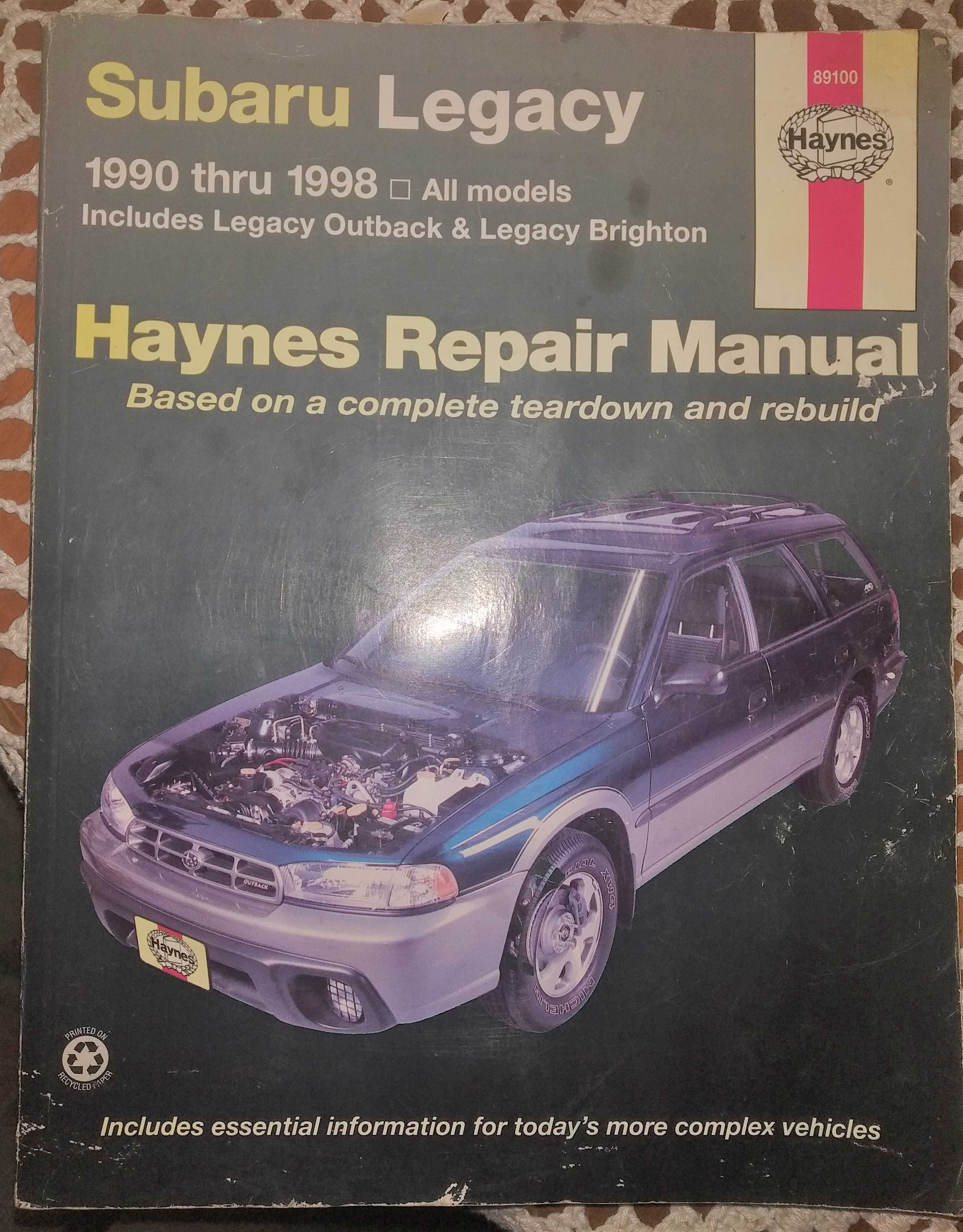 Subaru Legacy 1990 thru 1998 Haynes repair manual
