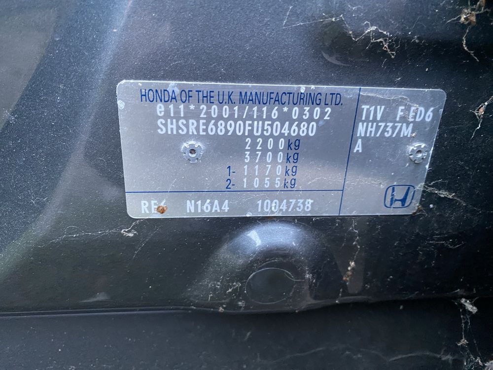 Silnik Honda Cr-v IV 4 1.6 diesel 160km n16a4