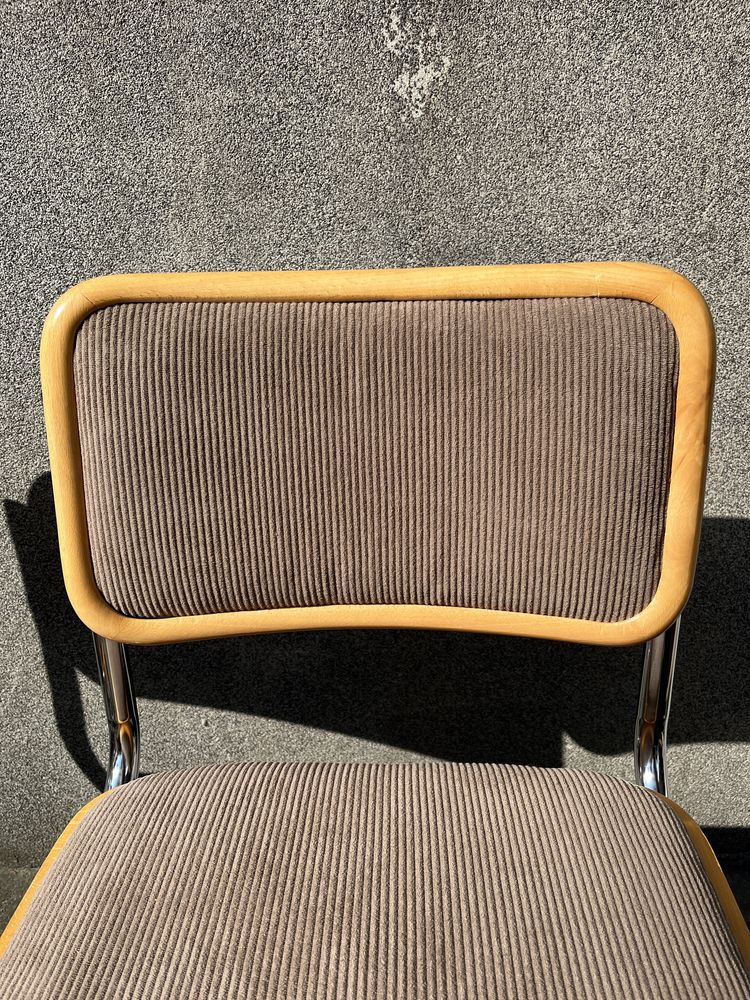 para krzeseł Ceska bauhaus design tapicerowane Włochy lata 70