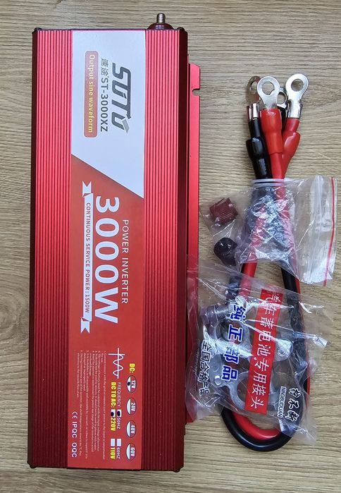 Інвертор 12 на 220 вольт,  синус, пік 3000 Ват