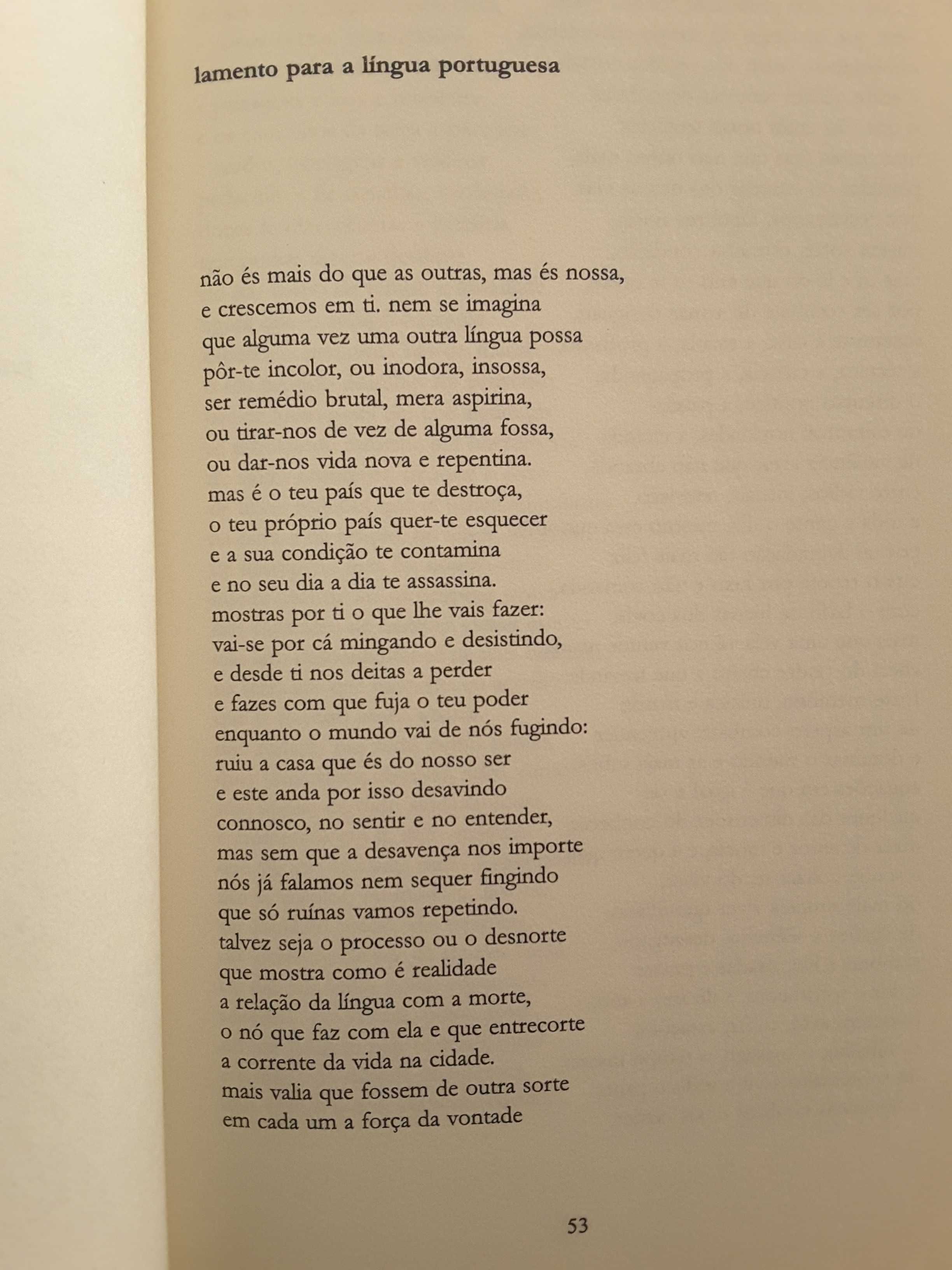 Vasco Graça Moura: Poesia / Nuno Júdice: Geografia do Caos (Algarve)
