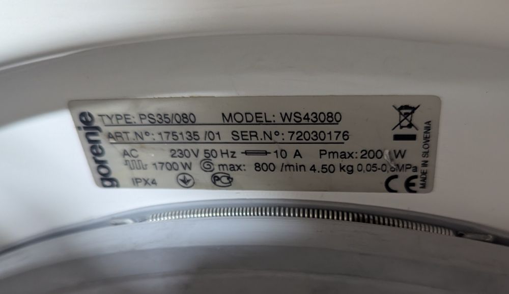 Пральна машина Gorenje WS43080