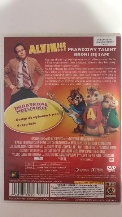 Alvin i Wiewiórki 1 DVD