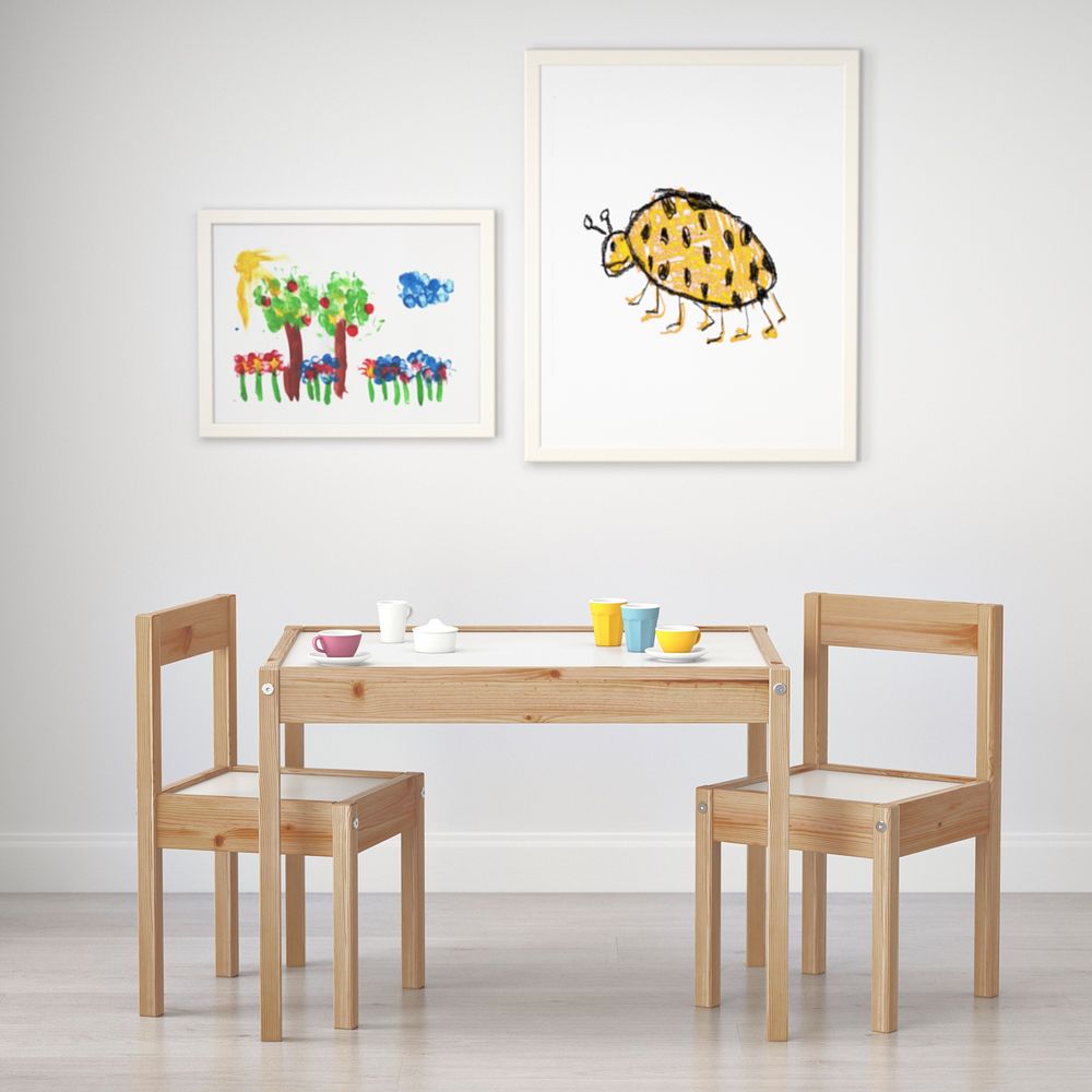 Стіл дитячий з двома стільцями, Ikea
