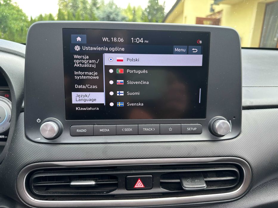 Hyundai Kona Tucson Konwersja USA / EUROPA Polskie Menu Mapa EUROPY