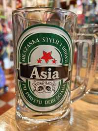 Kufel szklany z imieniem Asia, upominek dla Joanny, nowy