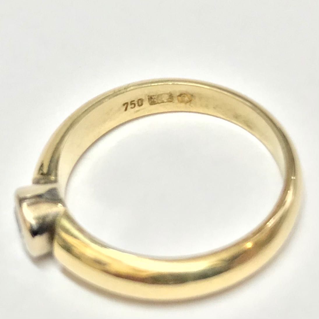 Złoty pierścionek ZARĘCZYNOWY z BRYLANTEM 0.24c 16