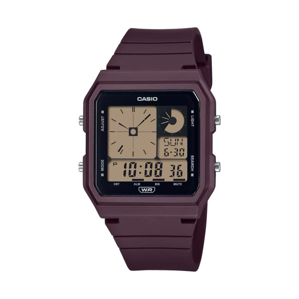 CASIO LF20W-5A nowy brązowy/bordo