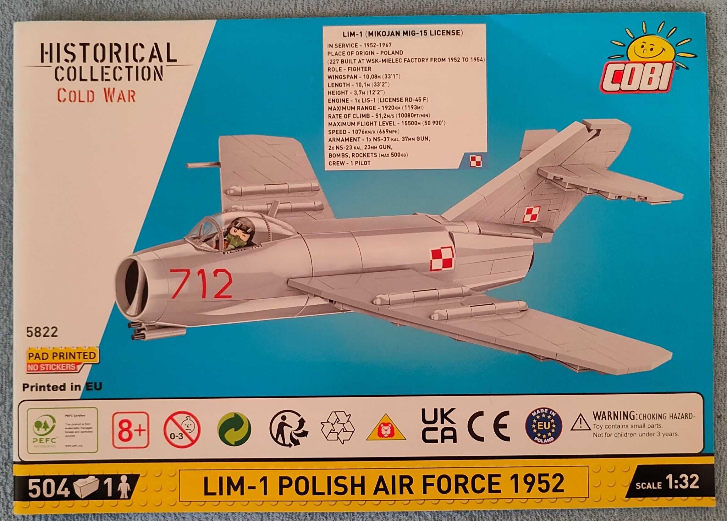 Klocki COBI 5822 - LIM-1 POLISH AIR FORCE 1952