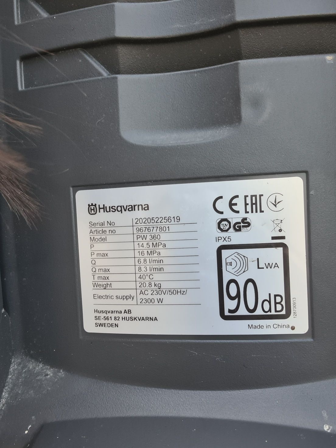 Myjka husqvarna pw 360