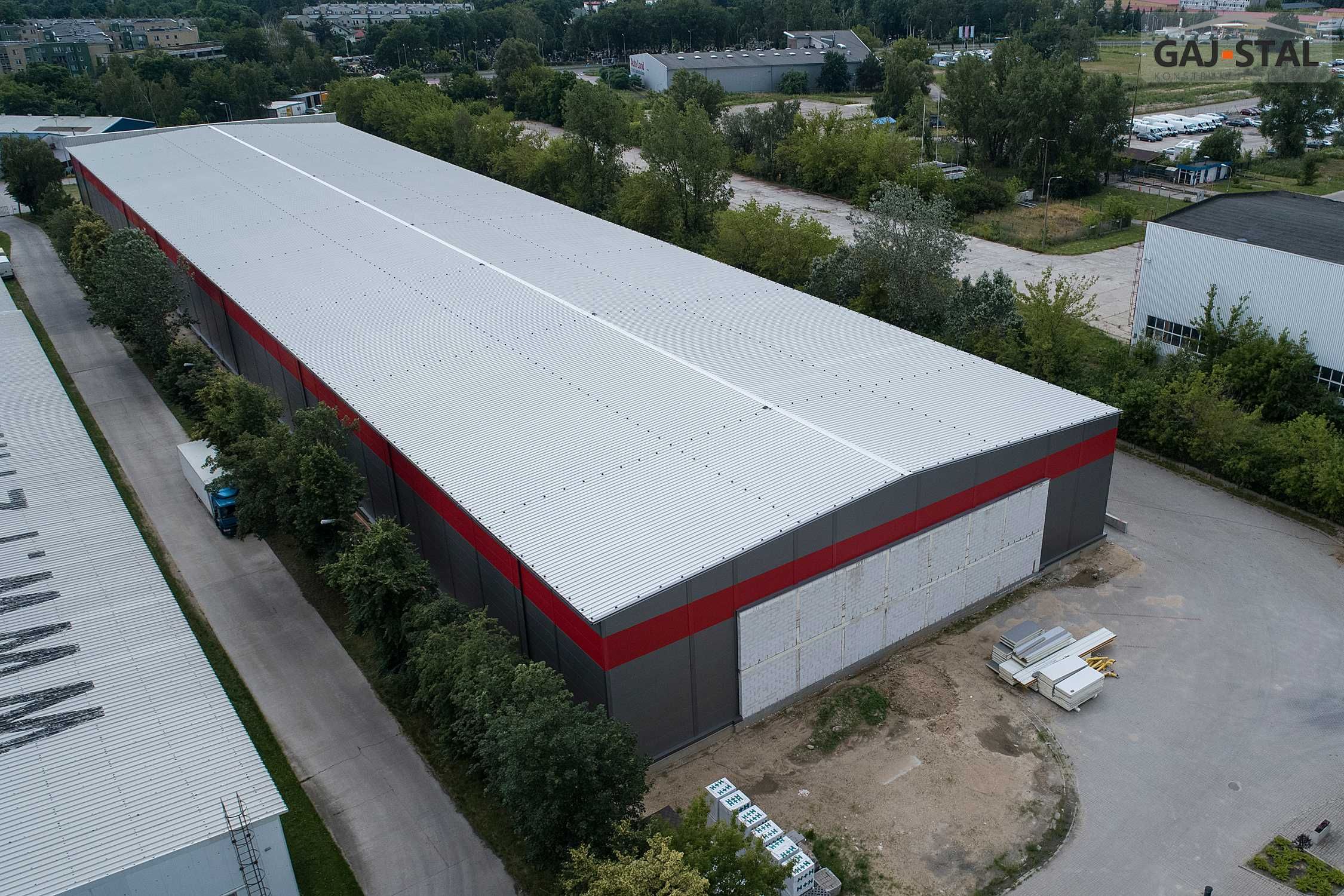 Magazyn logistyczny przeładunkowy 5000 m2 Gaj-Stal budowa