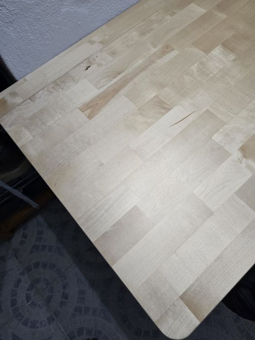 Mesa) Ikea Modelo "Norbo", Em Betula 79x59cm.