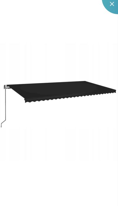 Automatycznie zwijana markiza, LED i czujnik wiatru, 600x350 cm