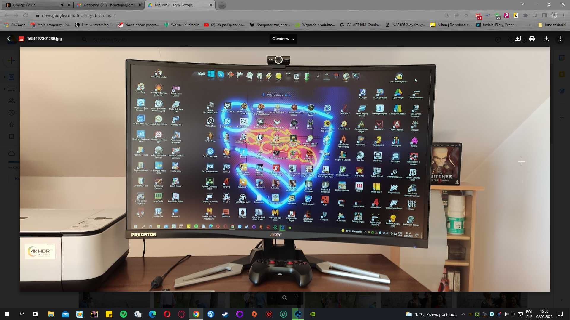 Komputer gamingowy + monitor 32 cale