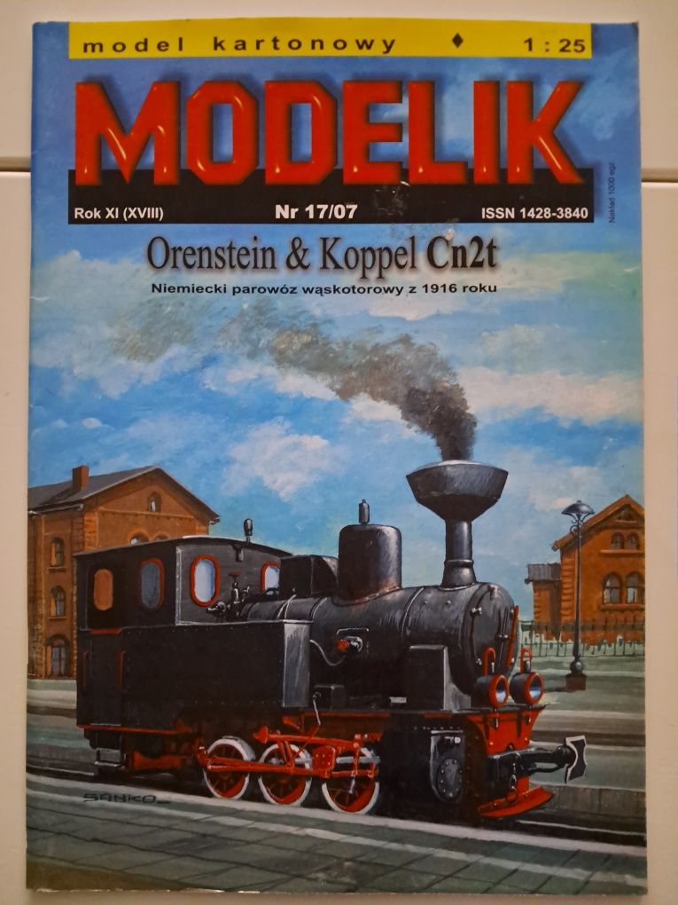 Model kartonowy parowozu Orenstein & Koppel Cn2t, Modelik nr 17/07.