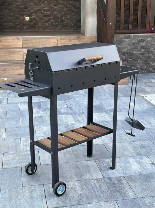 Компактний мангал для будинку на 8 шампурів метал 4 мм ПОСИЛЕНИЙ