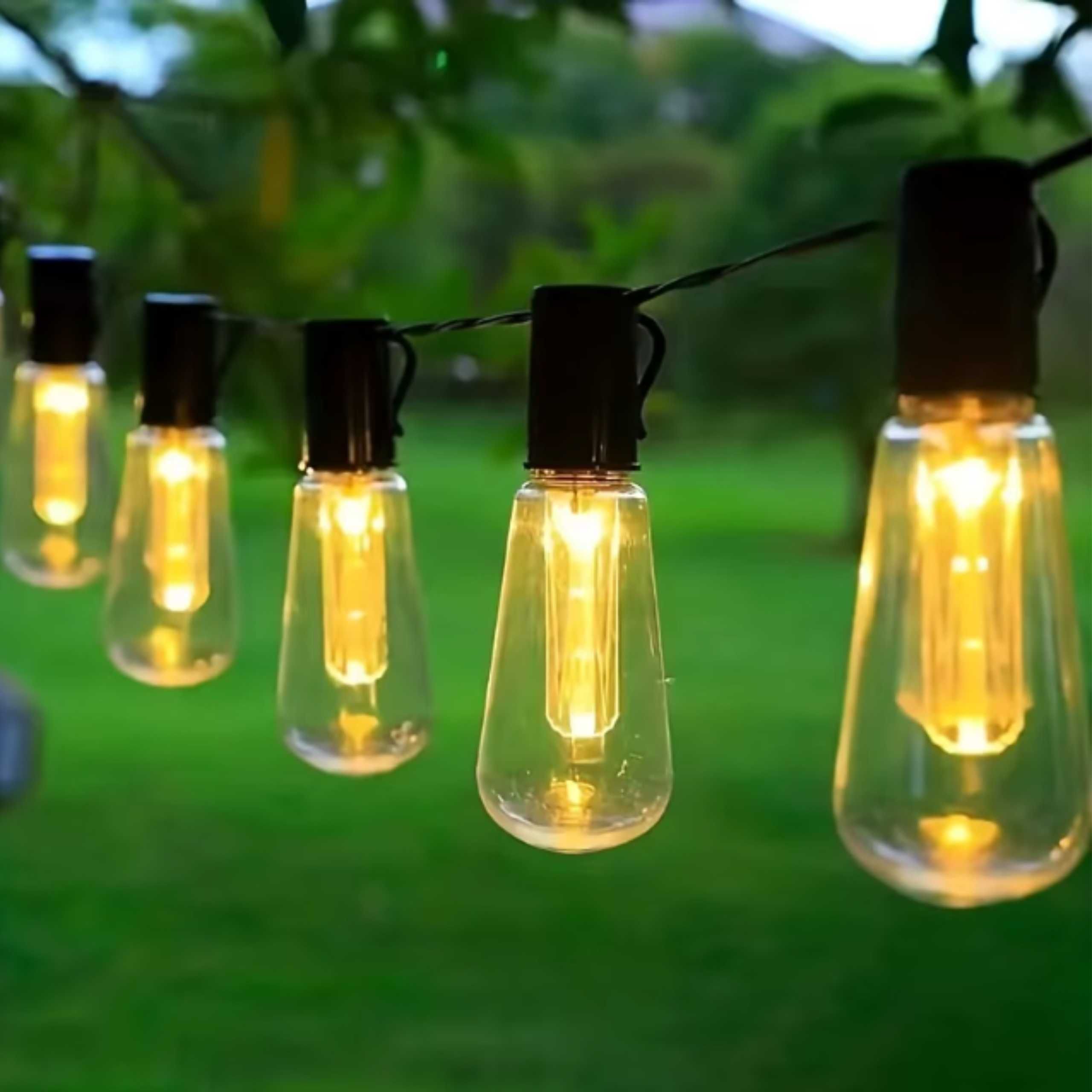 GIRLANDA Solarna Ogrodowa 20x ŻARÓWEK KULEK LED Świetlna Taras Ogród