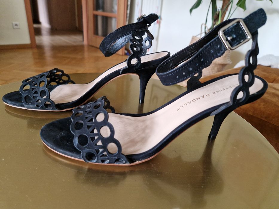 Sandalki na obcasie 38 39 czarne Loeffler Randall