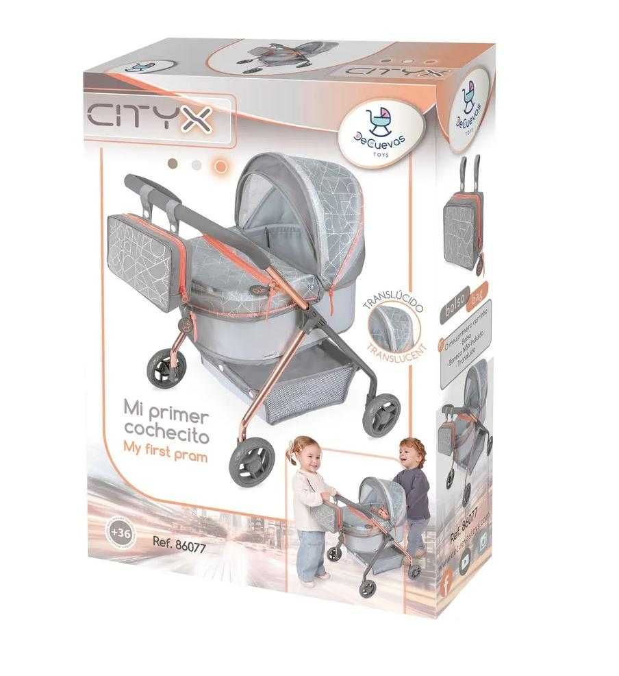 Детская коляска для кукол DeCuevas 86077 CITYX с сумочкой и корзинкой