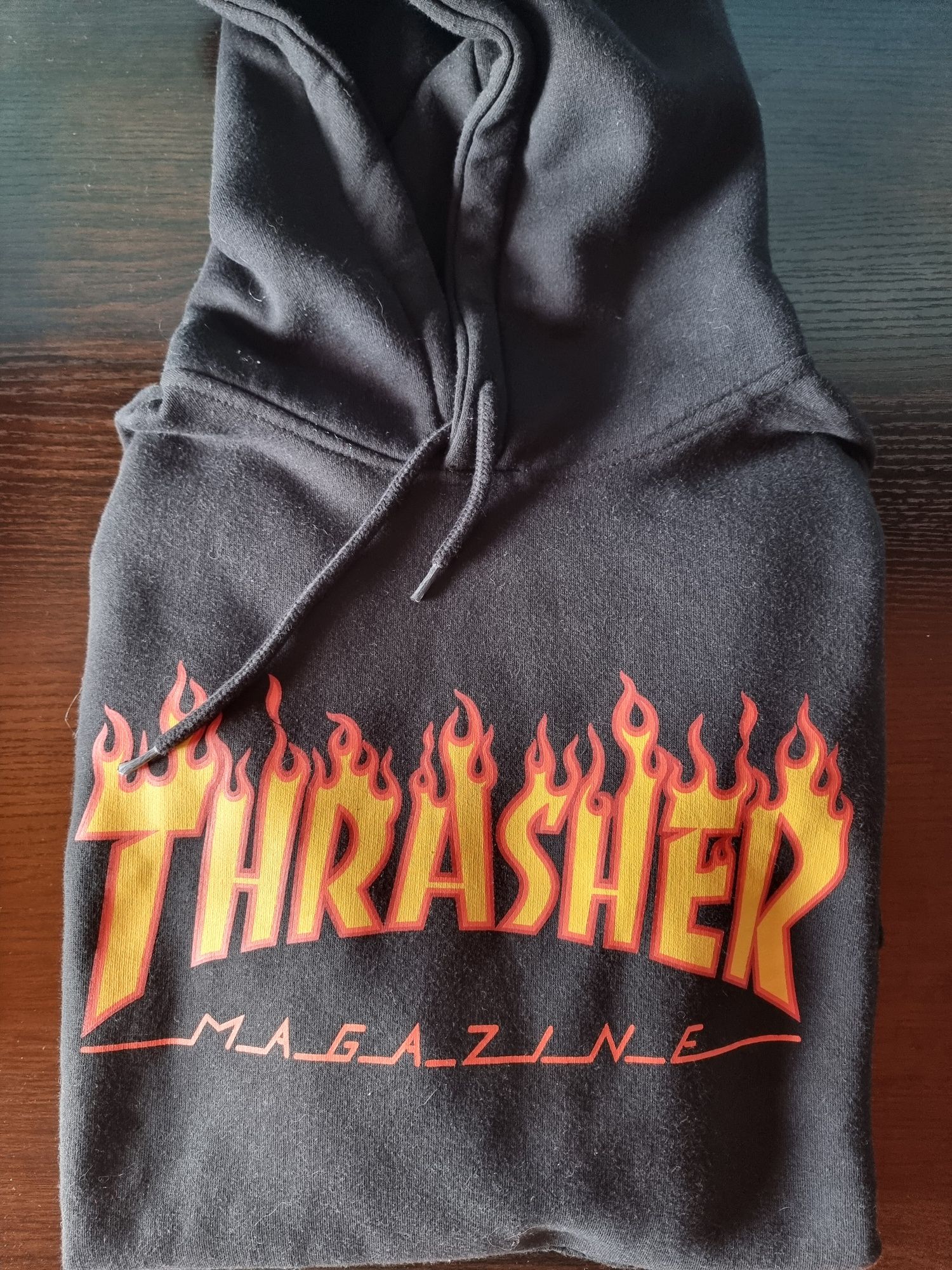 Hoodie Thrasher Flame Logo - Preto