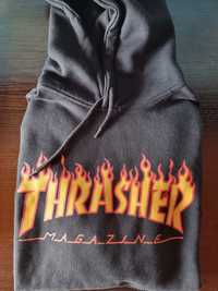 Hoodie Thrasher Flame Logo - Preto