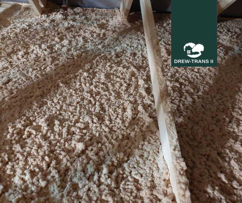 Izolacja wdmuchiwana, nadmuch celulozy / włókien drzewnych Docieplenia