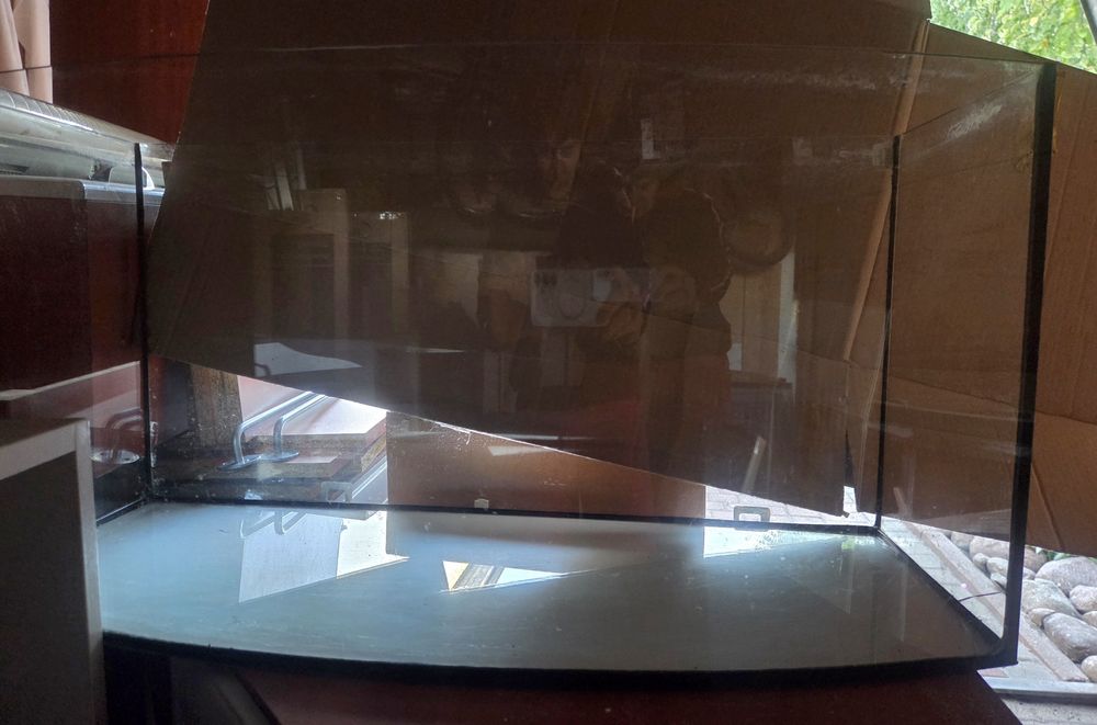 Akwarium panoramiczne 102 l z pokrywą i oświetleniem led