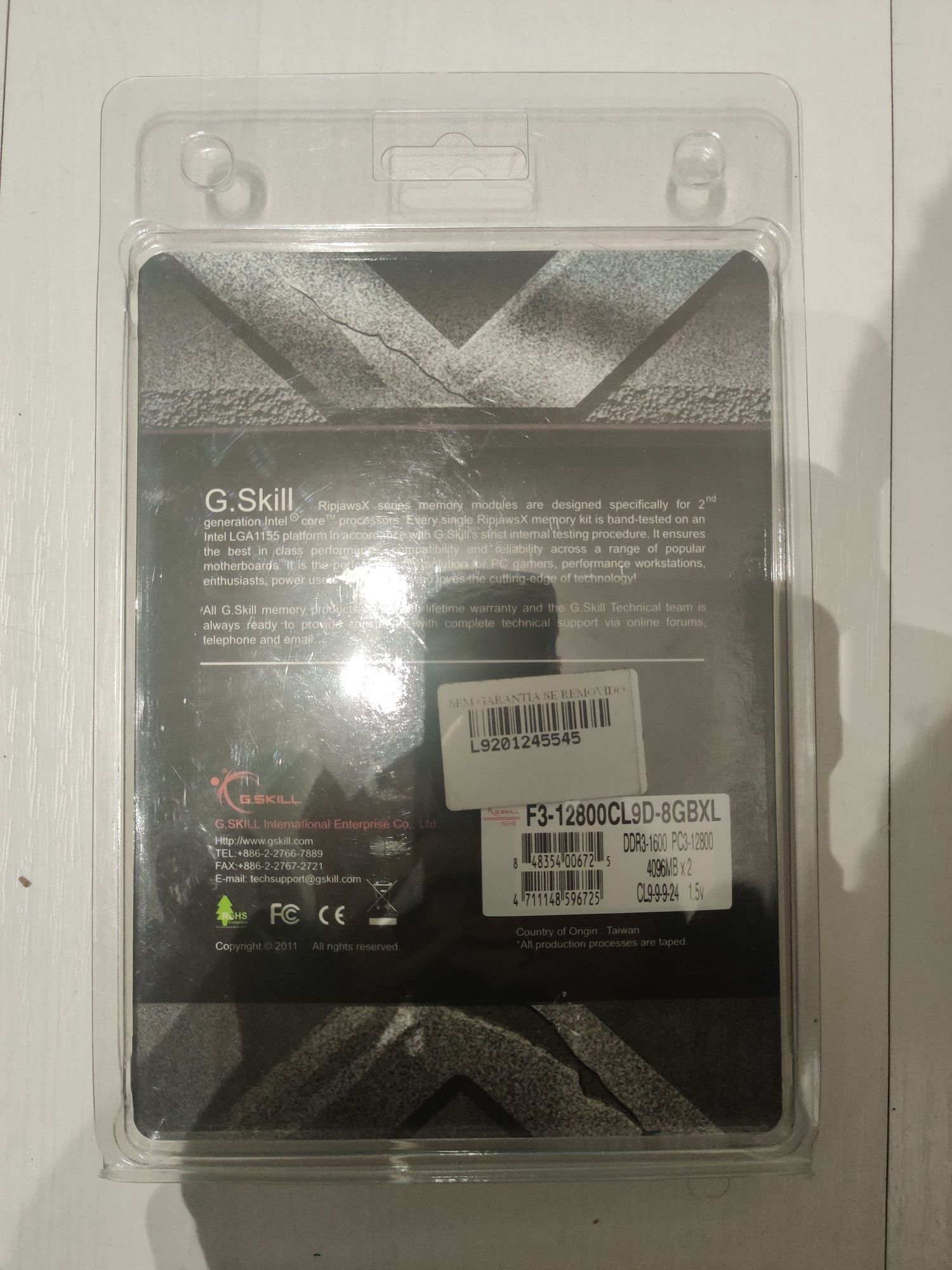 GSKILL RipJaw 8GB (2x4GB) DDR3 1600mhz