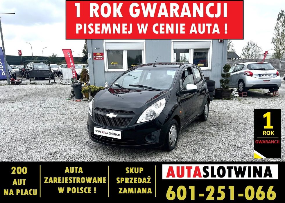 Chevrolet Spark 1 ROK GWARANCJI W CENE AUTA, Zamiana, 5 drzwi, 1.0 Benzyna ! Klima