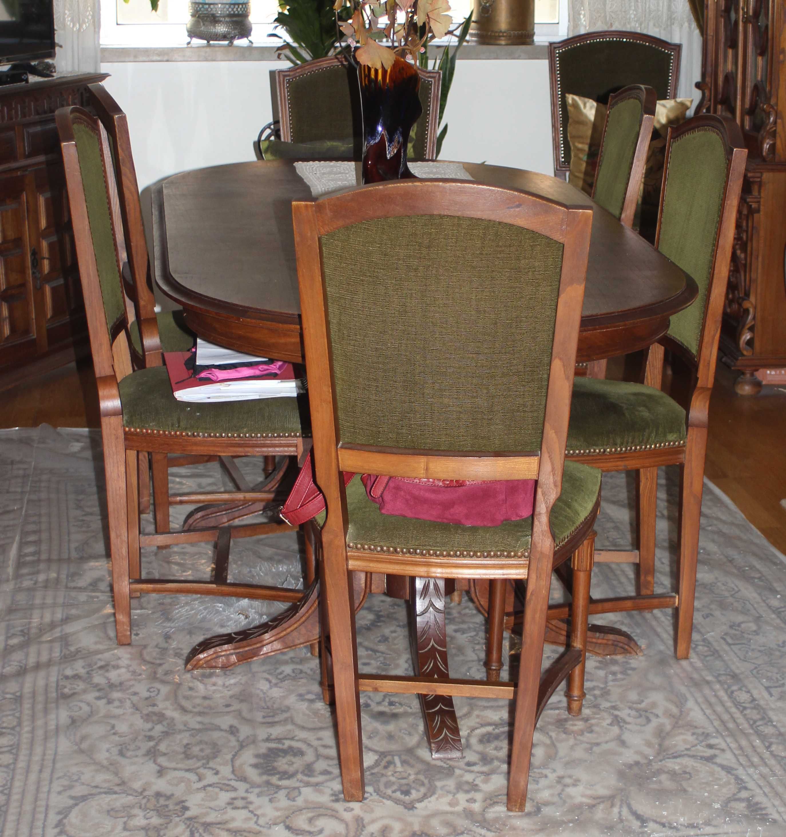 Sala Completa Rustica - mesa, cadeiras e móveis