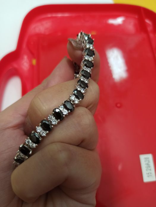 Piękna bransoletka czarna lub wielokolorowa. Próba 925