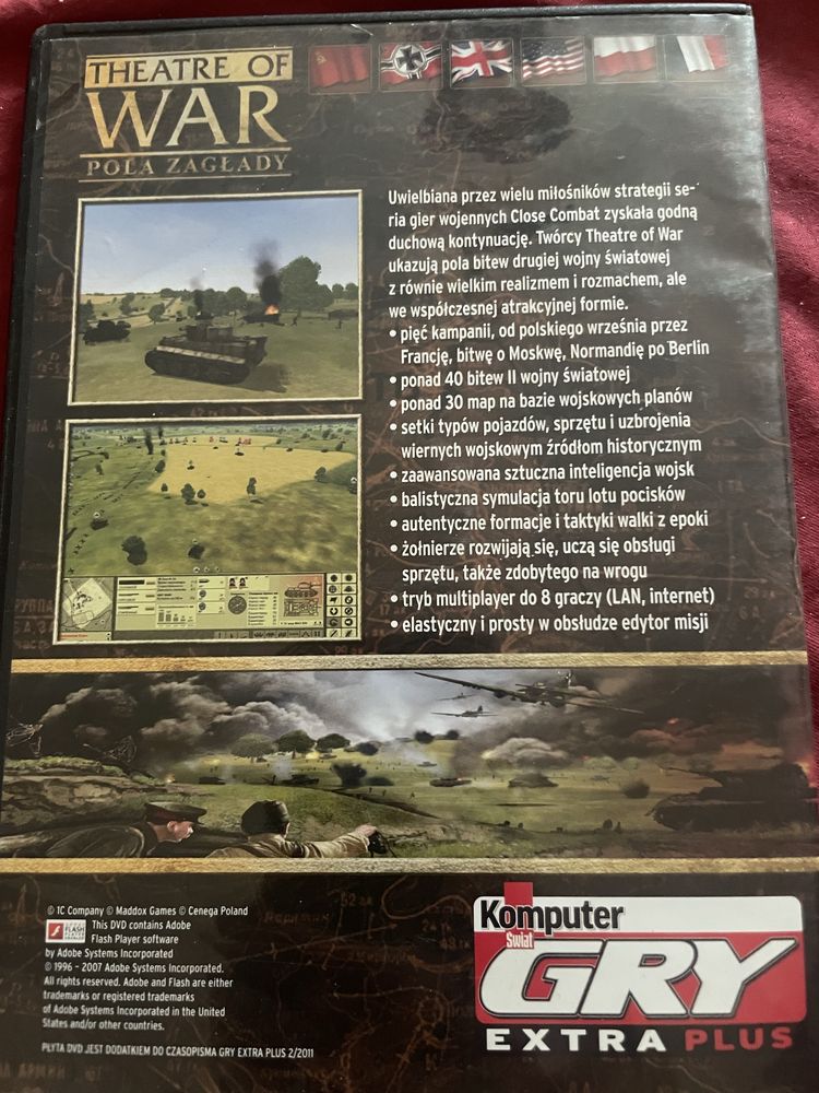 Gra komputerowa Pc dvd rom Theatre of war Pola zaglady na komputer
