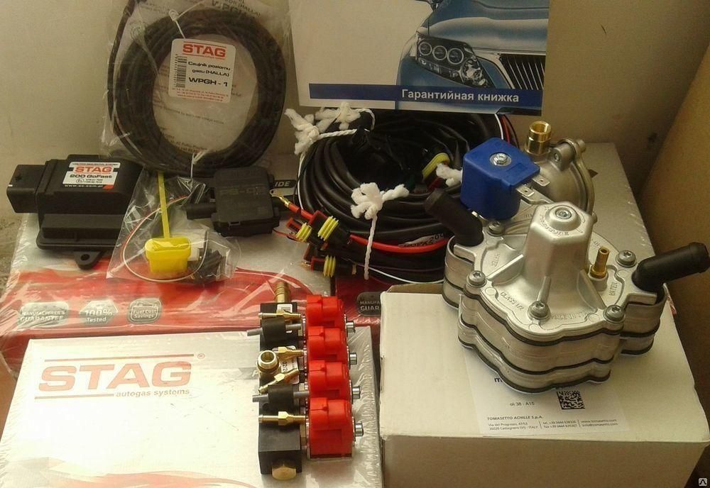 КОМПЛЕКТ ГБО STAG ,Valtek, Баракуда балон .мультиклапан гбо газ 4п
