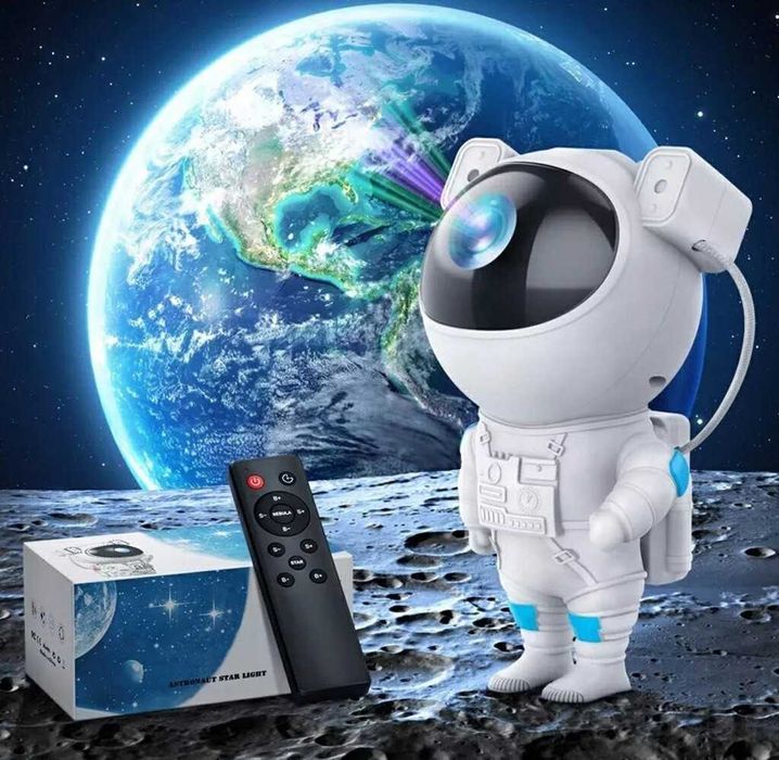 Projektor gwiazd lampka nocna Astronauta LED Gwiezdne niebo