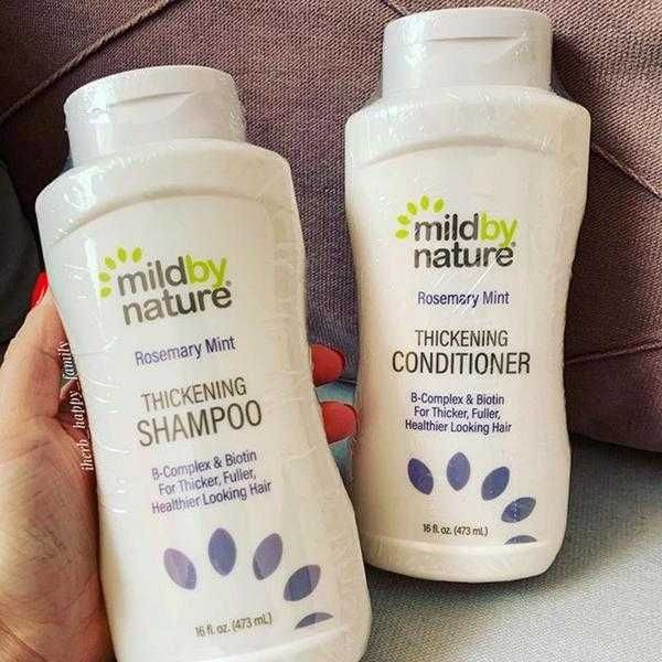 Mild By Nature США Шампунь, кондиционер с биотином для густоты волос