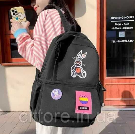 Новый рюкзак черный красивый хороший в школу - школьный