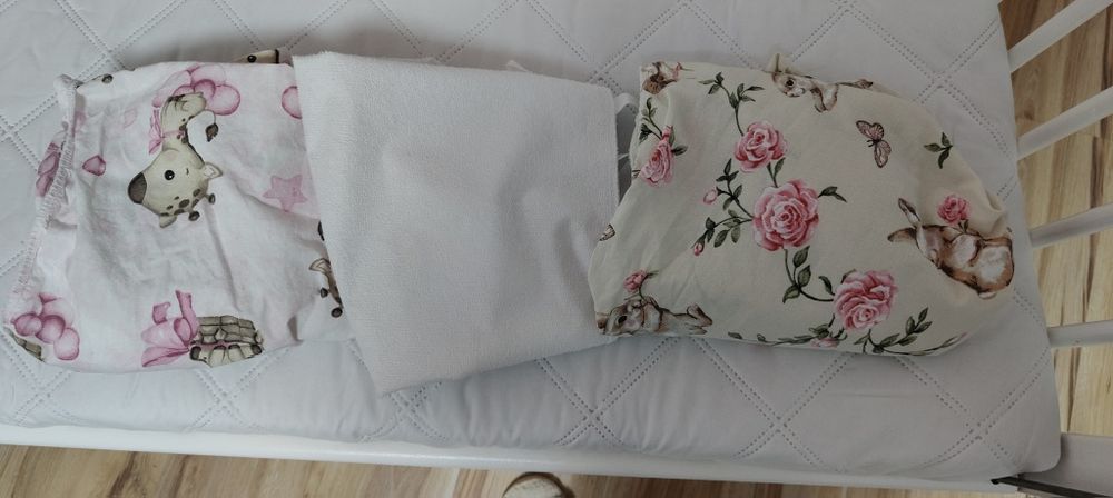 Łóżeczko dziecięce z materacem,dostawka 90x40