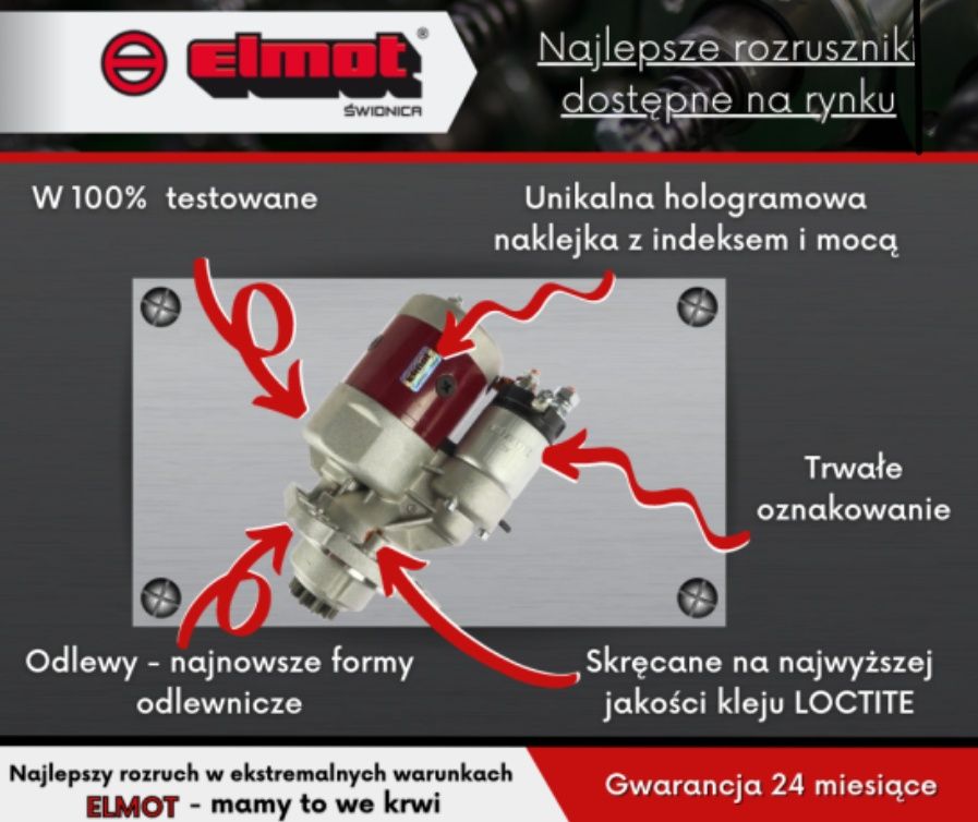 Rozrusznik z reduktorem typu Magneton C-330 C-360 Zetor ELMOT