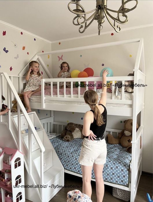 Ліжко даопоаерхове деревʼяне "Балу", кровать двухчрусная