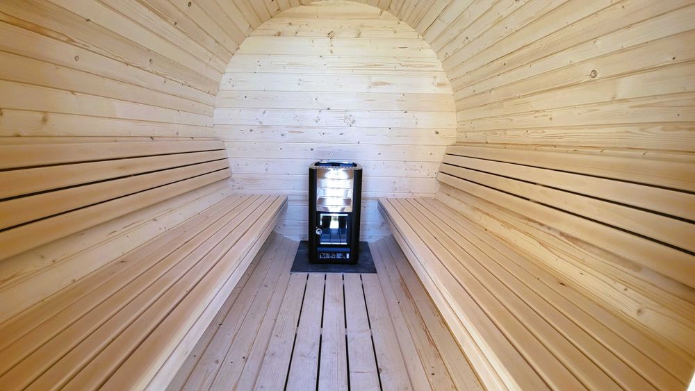 Sauna Ogrodowa. Premium. Okazja. Kompletna z piecem. Dostępna od ręki.